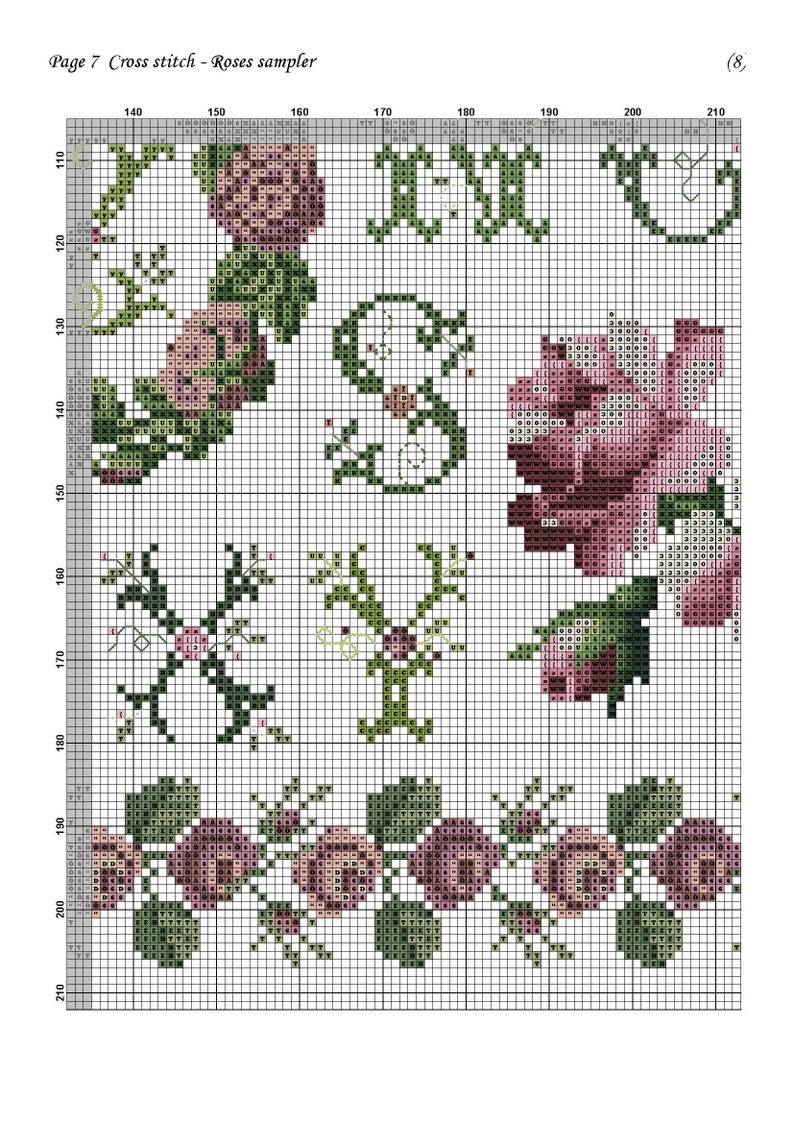 Sampler Cross Stitch Pdf / Counted Vintage Pattern Embroidery / Sampler ...
