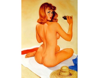 Vintage Pin Up Girl Cross Stitch Pattern: Retro Embroidery (Digital Download)