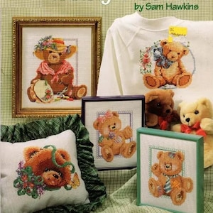 Teddy Bears / Pdf Vintage Cross Stitch Counted Pattern / Digital Instant Pattern / DIY