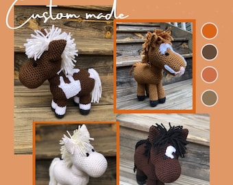 Custom Horse - Crochet Stuffed Animal