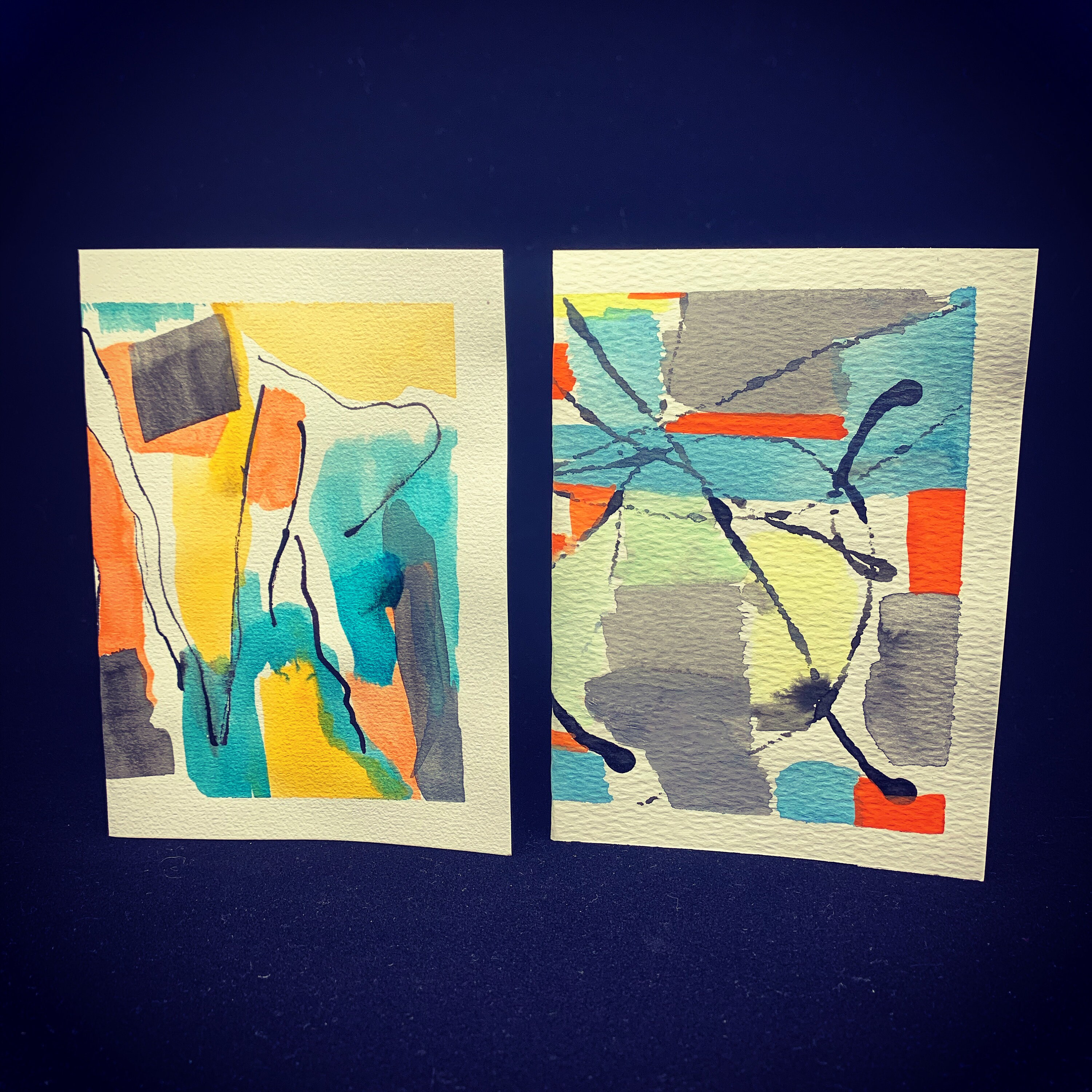 Cards Hand Painted Etsy