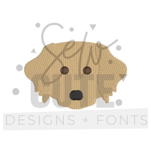 Golden Retriever Welpe Hund Mini Stickdatei