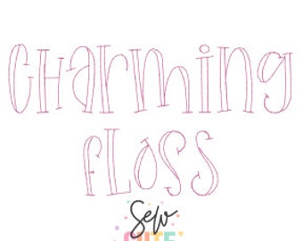 Charming Floss Stitch Bean Stitch Embroidery Font