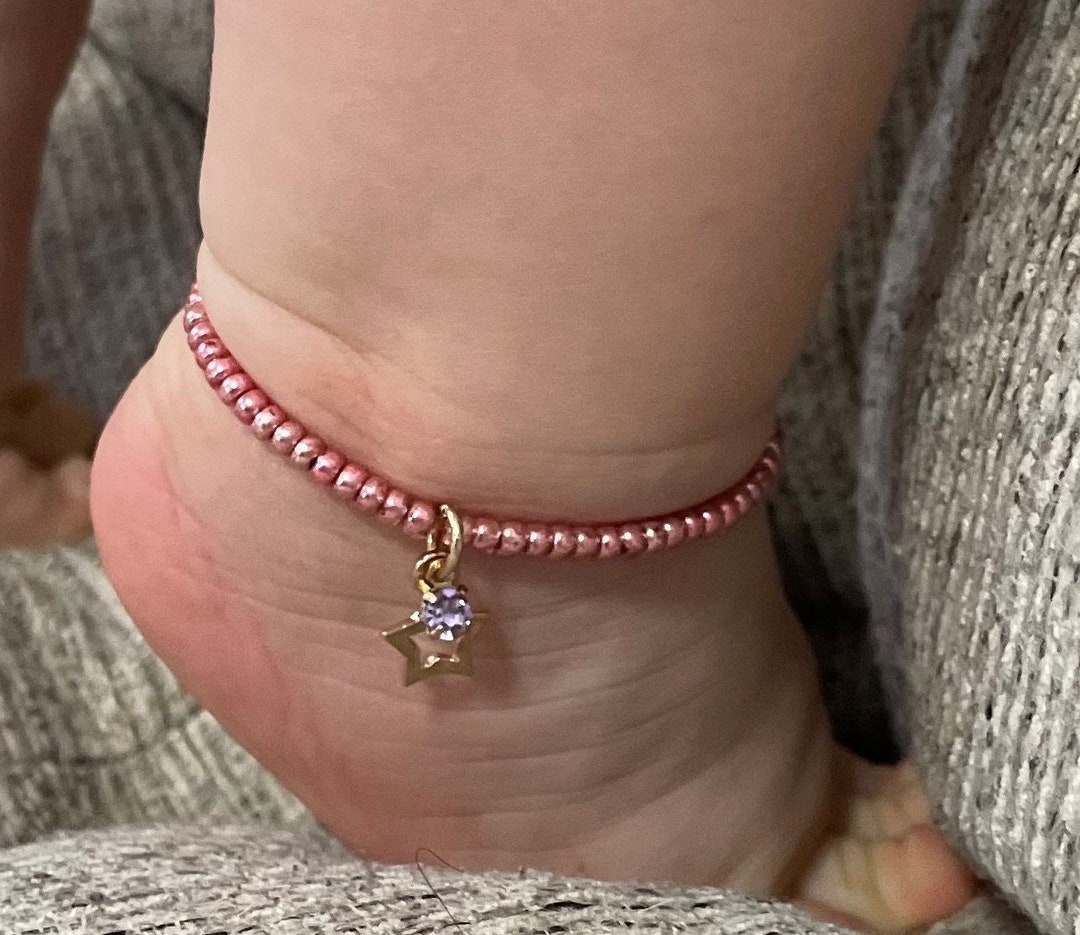 Kids Anklet Bracelet Birthday Gift Baby Shower Gift Star Charm Baby