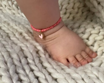 Kids anklet, bracelet, birthday gift, baby shower gift, baby anklet, baby accessories, baby jewelry, toddler anklet, kids jewelry, valentine