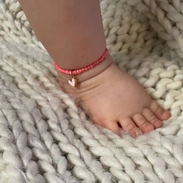 Kids anklet, bracelet, birthday gift, baby shower gift, baby anklet, baby accessories, baby jewelry, toddler anklet, kids jewelry, valentine