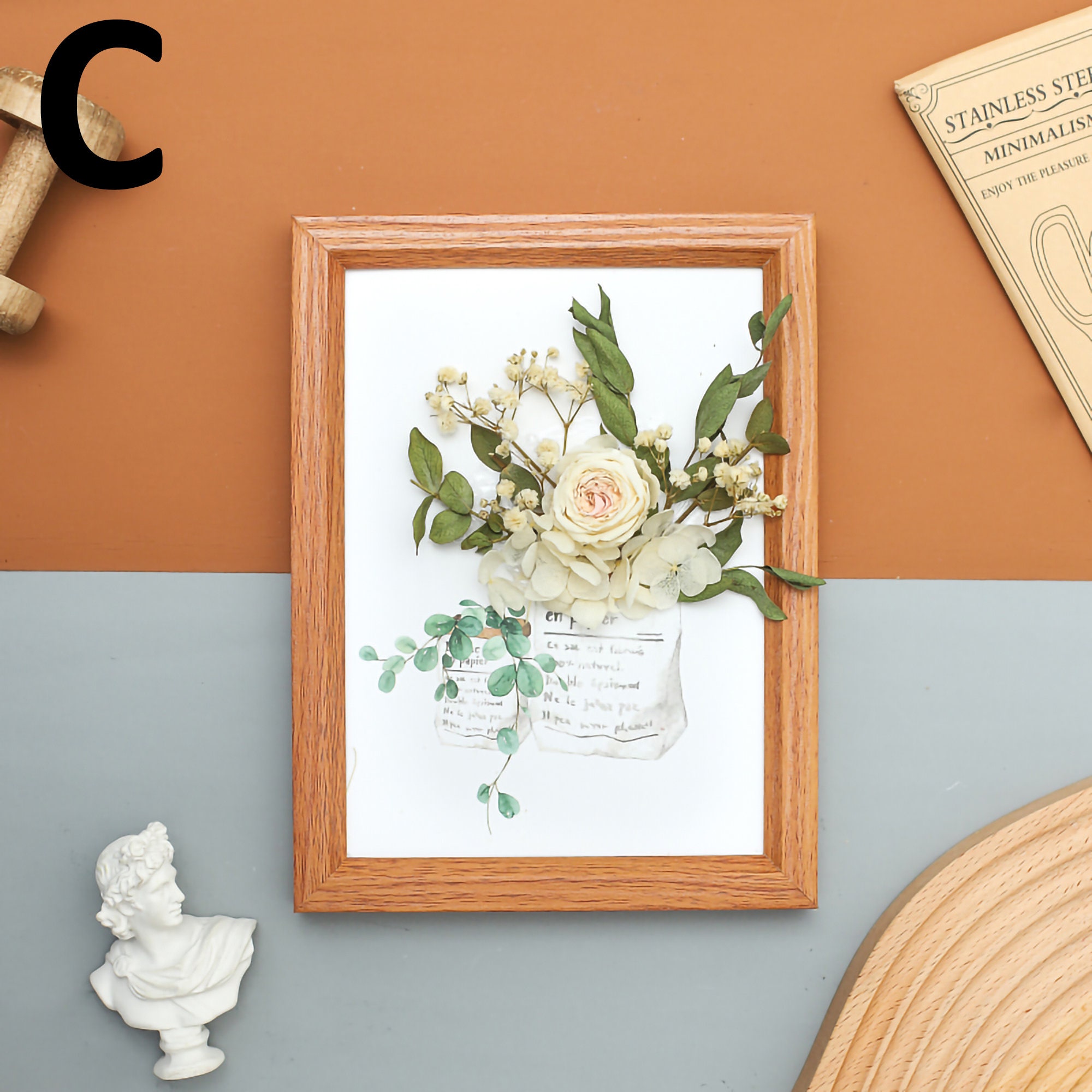 Dried Flower Frame Dried Flowers in Wooden Frame Variety of Etsy