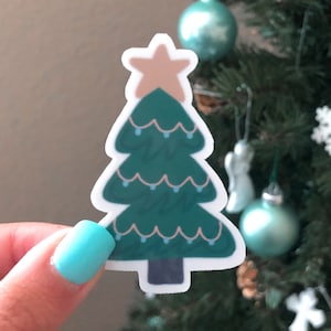 Christmas Tree Sticker, Christmas kindle sticker, Christmas sticker, Holiday stickers, Laptop Christmas sticker, Xmas sticker