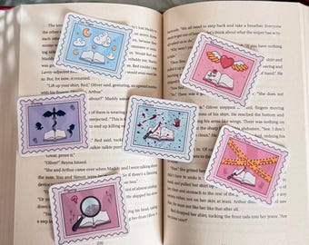 Book Stamp Sticker Set: Book Club, Kindle, Trope Stickers