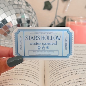 Adesivo Gilmore Girl Winter Carnival, adesivo Stars Hollow, adesivo Gilmore girl, adesivi Kindle, regalo Gilmore girl, adesivo Bookish