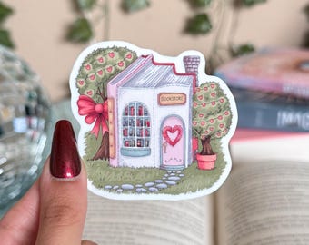 Valentines Bookstore Sticker: Book Lover Kindle Sticker