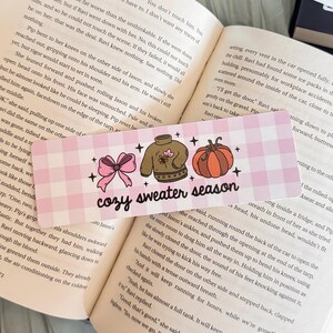 Segnalibro &quot;Meteo Maglione&quot;, Segnalibri, Segnalibro autunnale, Segnalibro accogliente autunnale, Segnalibro libresco, Regalo per amanti dei libri, Segnalibro autunnale accogliente, Club del libro