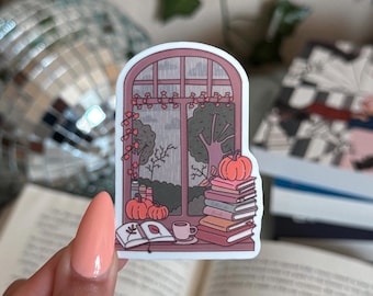 Sticker livresques automne : vinyle brillant résistant à l'eau, décoration Kindle