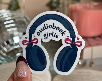 Audiobook Girlie Sticker: Book Lover Kindle Accessory
