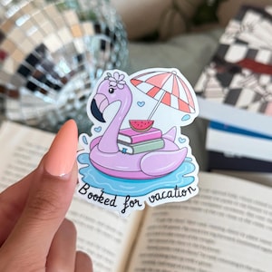 Booked For Vacation Sticker, Kindle stickers, Bookish sticker, Bookish stickers for kindle, Summer book sticker, Book sticker, Beach sticker