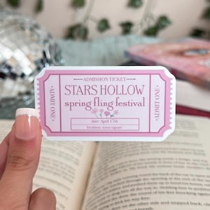 ギルモア・ガール スプリング・フリング・フェスティバル ステッカー、スターズ・ホロウ ステッカー、ギルモア・ガール ステッカー、Kindle ステッカー、ギルモア・ガール ギフト、ブックイッシュ ステッカー