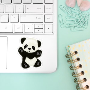 Adesivo à prova d'água de panda // Adesivo de panda, adesivos de animais, pandas, presentes de panda, adesivo kawaii, adesivos japoneses, adesivo de animal fofo