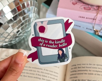 Twilight Kindle Sticker: Bücherliebender Herbstleser, glänzend & wasserfest