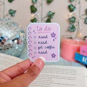 To Do Read Sticker: Book Lover Gift, Kindle E-reader Sticker