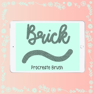 Brick Brush for Procreate - Digitaler Download, Procreate Brush auf iPad, Transparent Brush