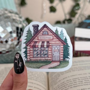 Cabin Bookstore Sticker, Kindle stickers, Bookish stickers, Bookish stickers for kindle, Book lover sticker, Book sticker, Bookish Gift
