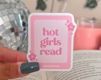 Hot Girls Read Kindle-sticker: leesgrage laptopsticker