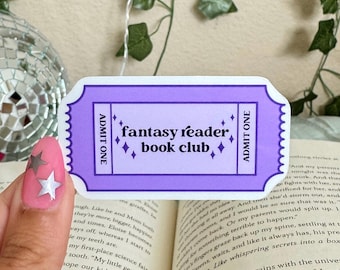 Fantasy Reader Book Club Sticker: Glossy Kindle E-reader Sticker