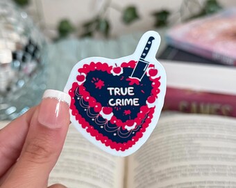 True Crime Sticker: Bookish Kindle Reader Decal