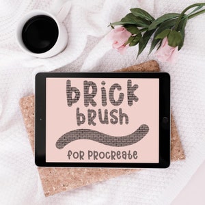 Brick Procreate Ipad Brush // Brick brush, Procreate brush, Ipad brush, Ipad tools, Digital calligraphy, Calligraphy procreate brushes