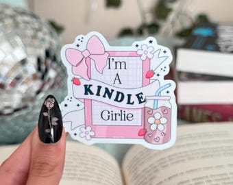 Kindle Girlie Sticker: Bookish E-reader Merch