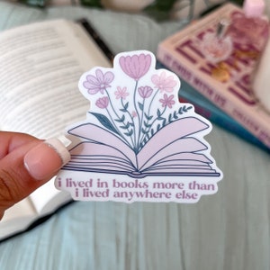 Lived In Books Sticker, Book stickers for journal, Book stickers for water bottle, Book stickers for laptop, Book lover, Book lover stickers