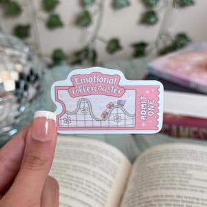 Achterbahn Aufkleber, Achterbahn Aufkleber, Kindle Aufkleber, Bücherwurm Aufkleber, Bücherwurm Aufkleber, Kindle Aufkleber, Geschenk für Buchliebhaber, Aufkleber für Bücherliebhaber