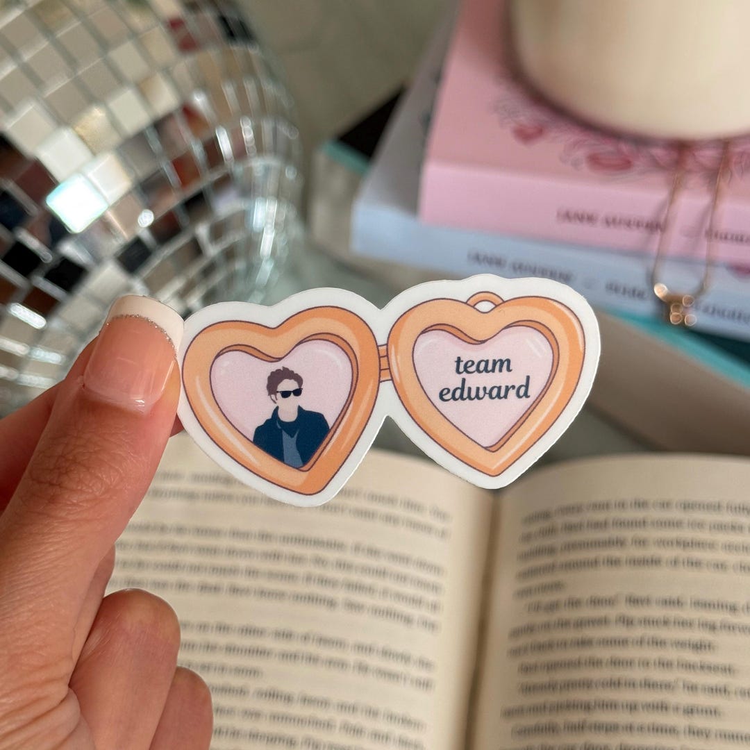 Team Edward Locket Twilight Sticker: Glossy, Water-resistant Vinyl ...