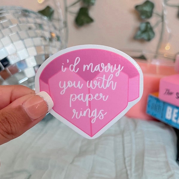 I’d Marry You With Paper Rings Taylor Swift Sticker, Paper rings sticker, Lover sticker, Swiftie stickers, Taylor swift sticker, Swiftie