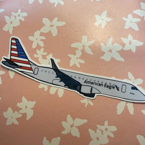 American Eagle E-175 Sticker (Can Add your Name!)