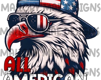All American Bruh American Eagle Sublimation PNG Digital Download Instant Download 4th of July