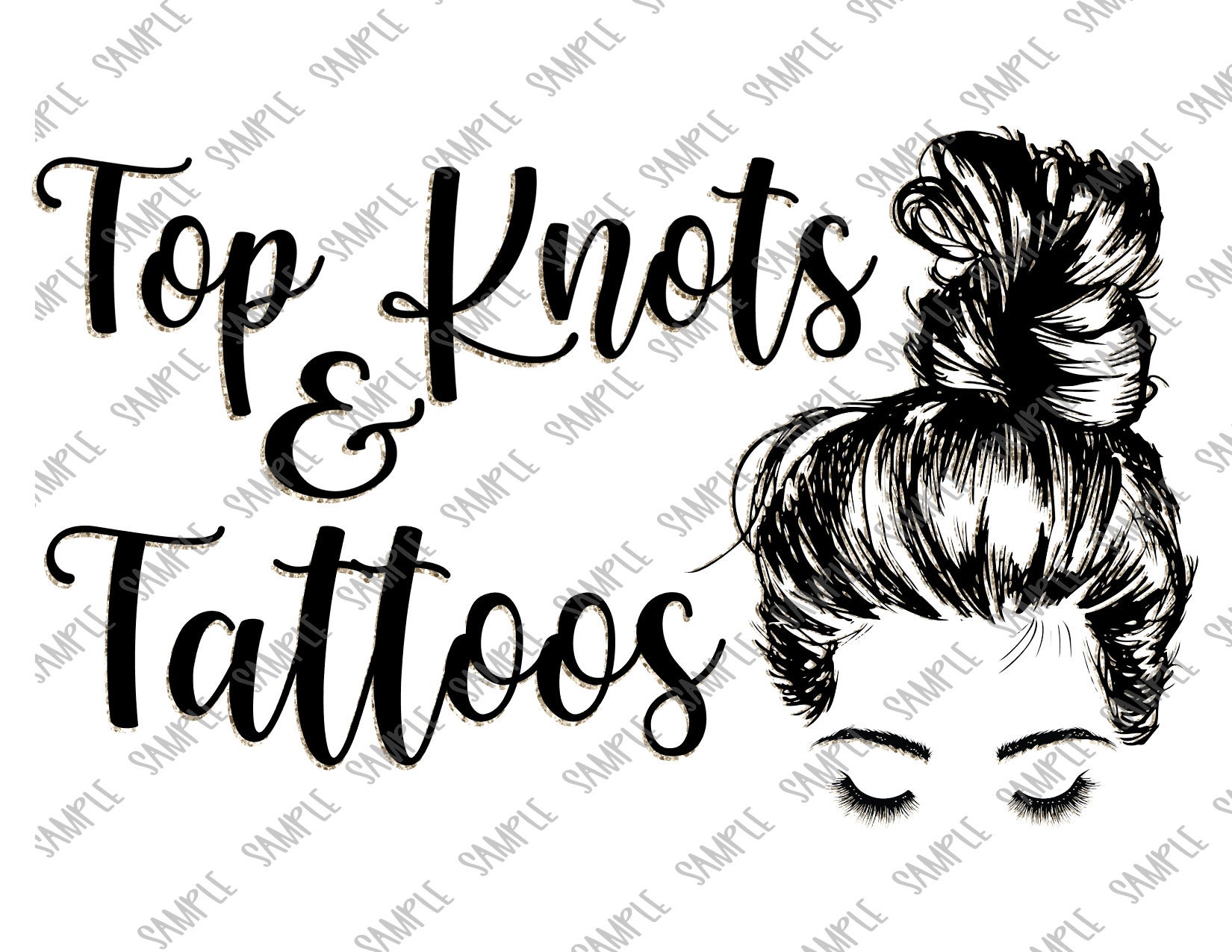 Top Knots and Tattoos Etsy