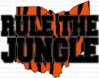 Règle La Jungle Ohio Football Sublimation Digital Design Téléchargement Instantané PNG 300 DPI
