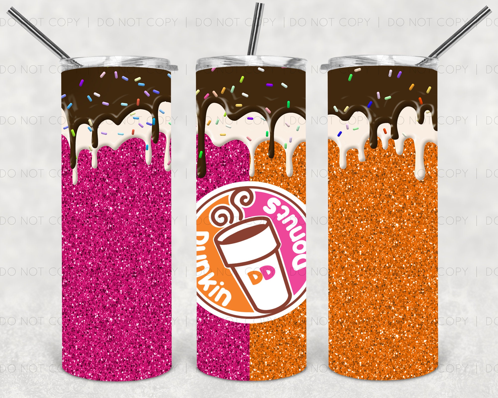Dunkin Donuts 20oz Straight Sublimation Tumbler Digital Design Etsy
