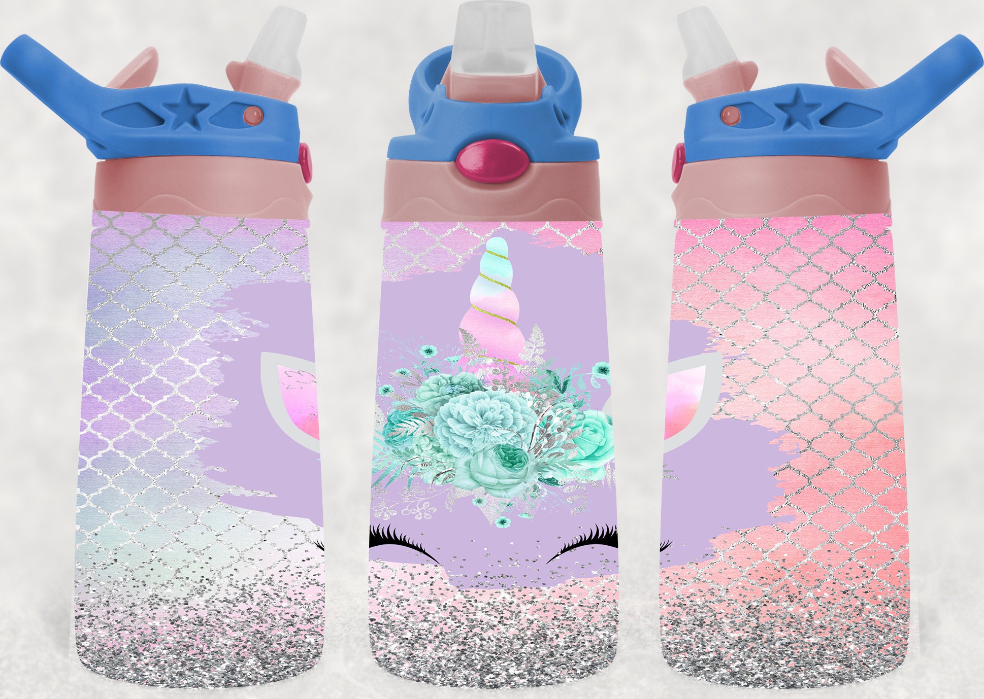 Unicorn Water Bottle Design | Etsy