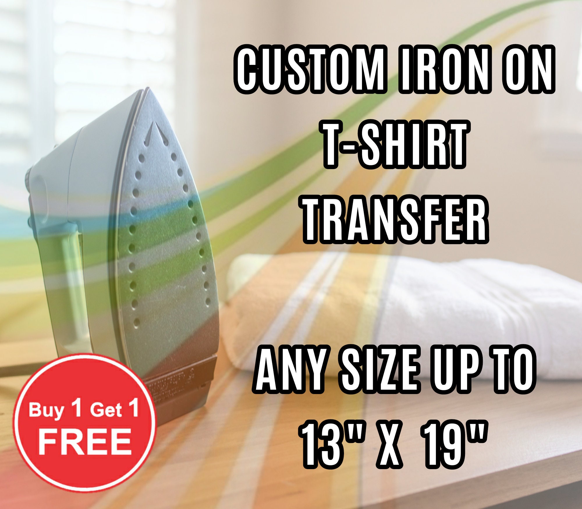 Custom Iron on Tshirt Transfers Personalised Your Image Photo Etsy UK