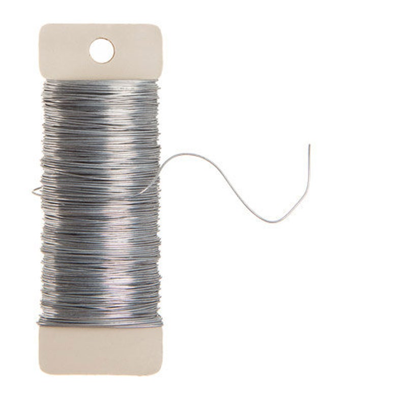 TWO Floral Paddle Wire 24 Gauge Bare / Silver 59 Yards Etsy