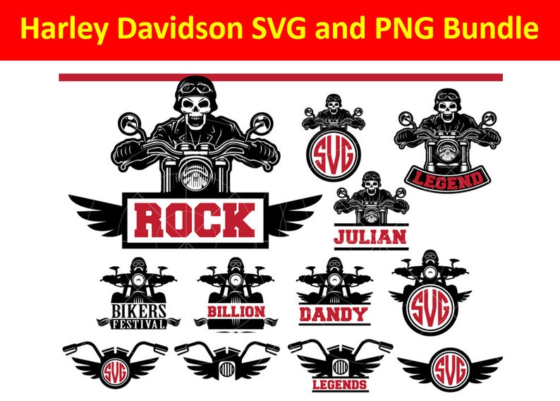 Download Harley Davidson Svg And Png Cut File Bundle Art Collectibles Prints Vadel Com