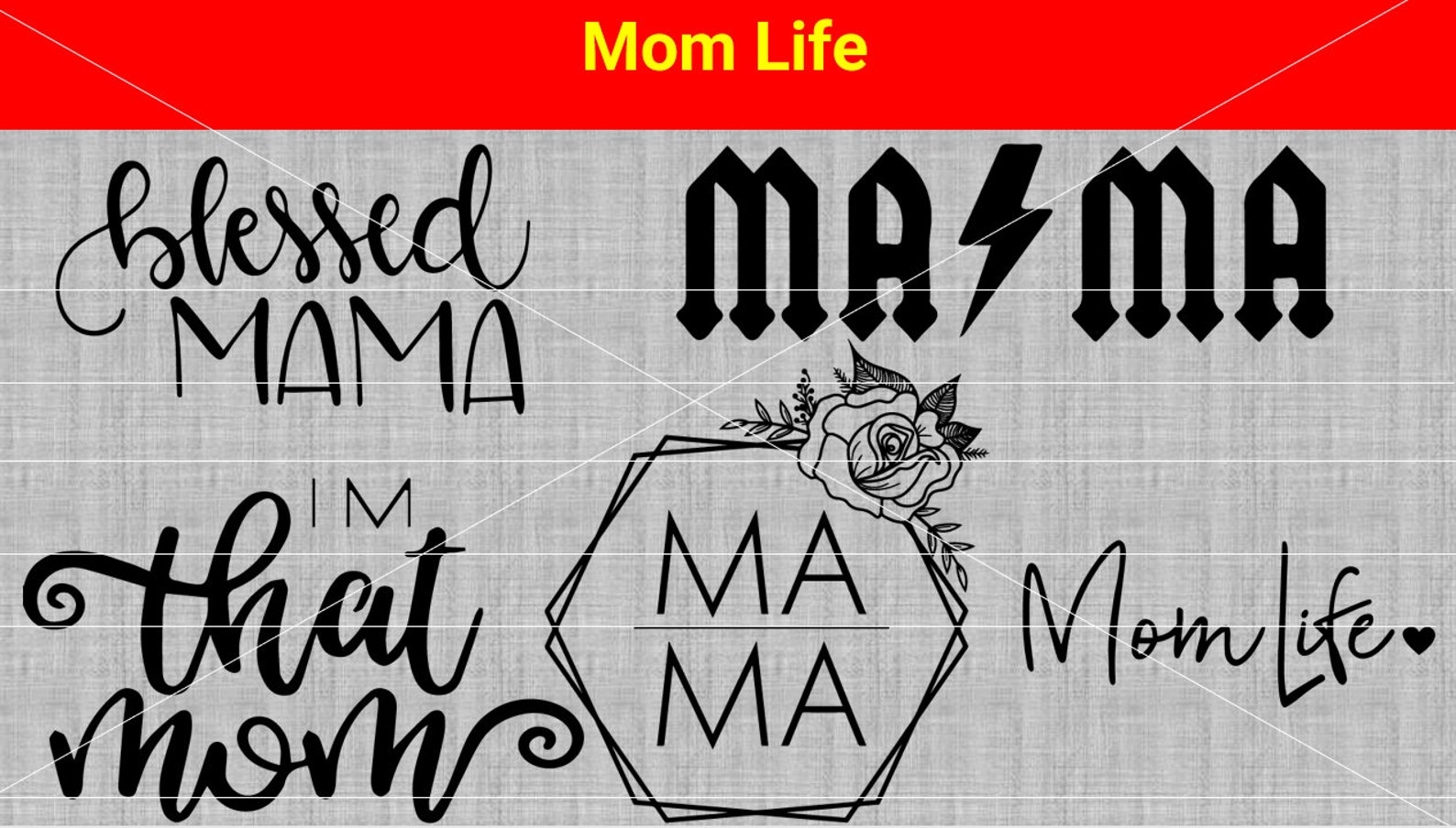 Mama Life Digital Download Design SVG PNG DFX | Etsy