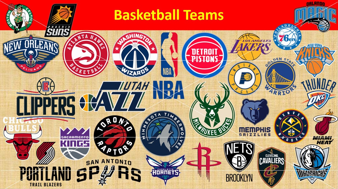 All Professional Basketball Teams PNG DFX SVG Design Cut Etsy