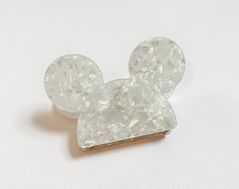 Mickey Mouse Inspired Hair Claw Clip, Pearl