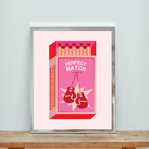 Pink Matchbox - Digital Download - Wall Print - Downloadable Print - Trendy Art - Matchbox Prints