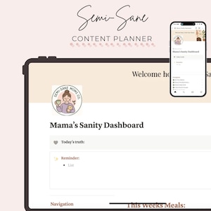 Ultimate Mom Life Notion Planner | Daily Routine, Budget Tracker, Meal Plan, Reading Log & Workout Journal for Moms