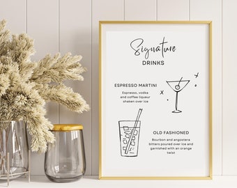 Impresión de cócteles clásicos, impresión digital de bebidas, decoración de pared colorida y moderna, gráficos estéticos, cartel de arte de pared