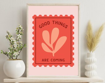 Impresión motivacional, sigue persiguiendo tus sueños arte de pared, cita inspiradora, descarga digital rosa, diseño moderno y elegante